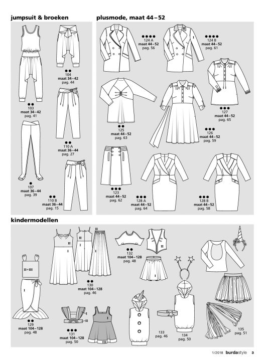 Burda Style 2018/01 - navy, retro of patchwork style ? - Image 3